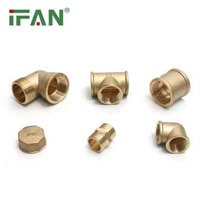Venda direta 1/2"-2" Encaixe de latão PEX cor latão